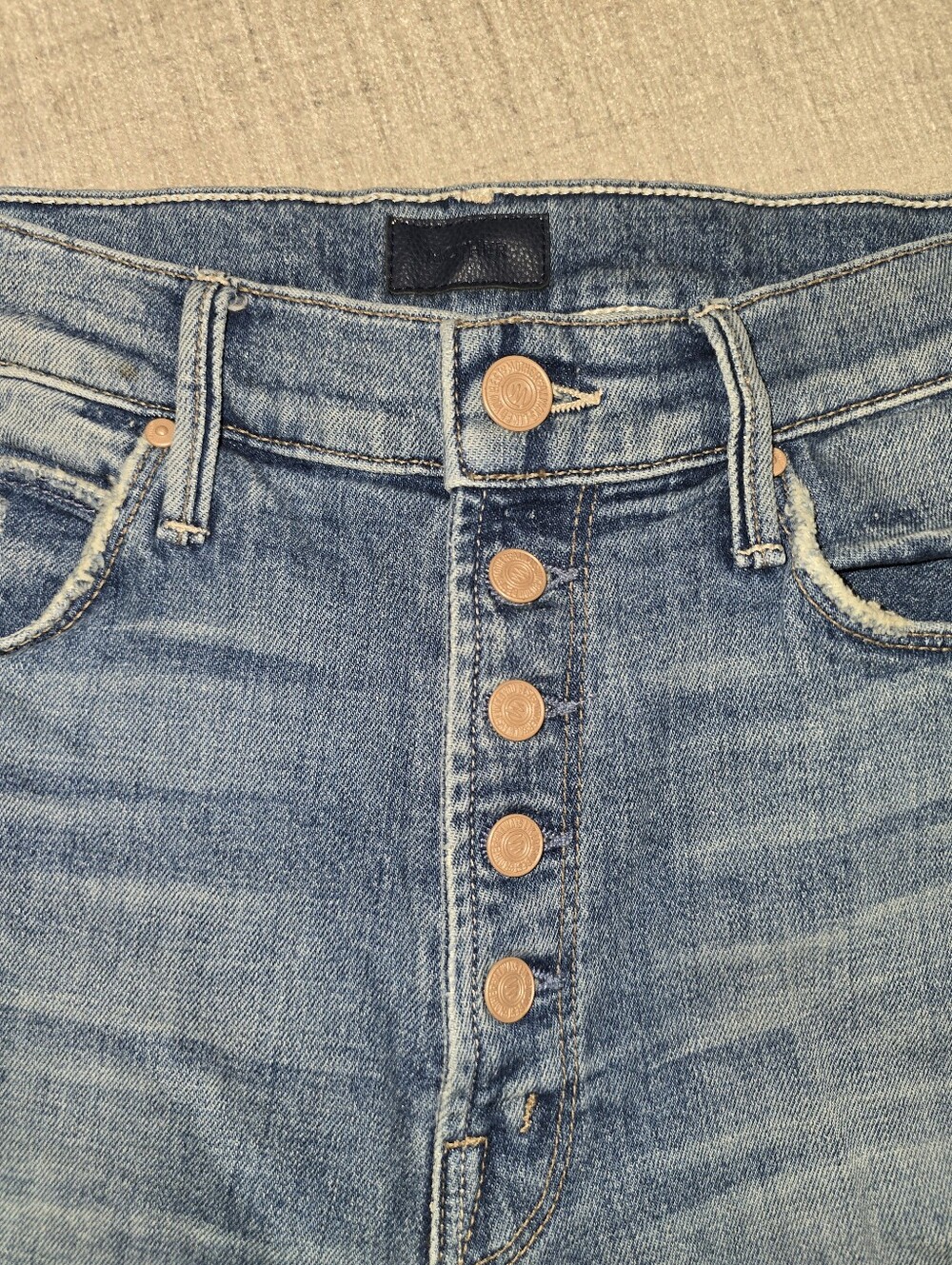 MOTHER Denim "The Pixie Dazzler Ankle Fray" Jeans GUC 26 Popism Raw Hem Revolve - Picture 5 of 16